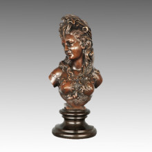 Bustos Estatua Flor Escultura de hadas de bronce, a. Portador TPE-793